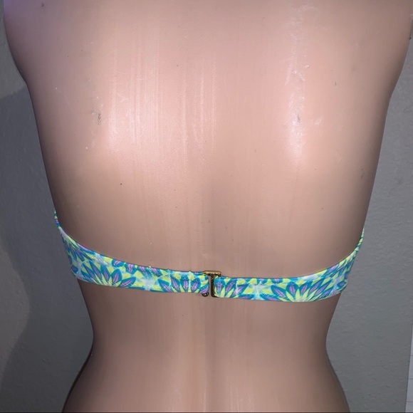Victoria’s Secret Lime Green / Teal Bikini Top Size Small - Picture 3 of 5